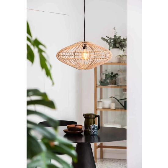 Lampa wisząca MAGALI Ø 56 cm 1xE27 Light wood 03435/56/72 Lucide - zdjęcie dodatkowe 2